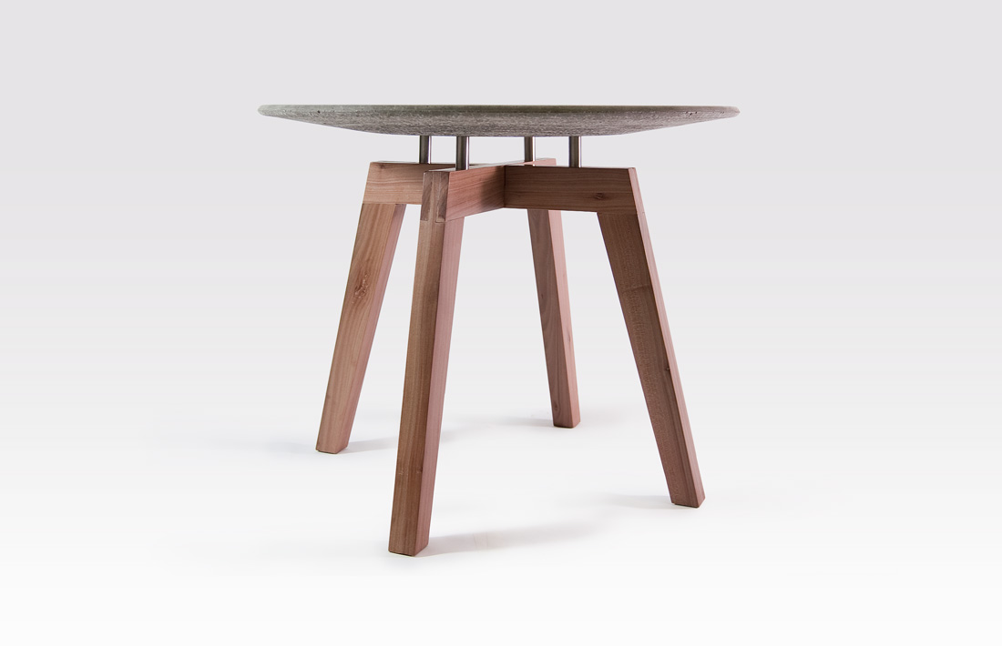 Armando side table concrete wood tavolino legno cemento pastina italian goodies collection