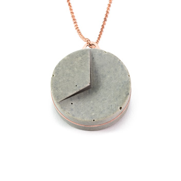 Solid Collection pendants concrete pendente cemento studio pastina per Colla Fine Concrete Jewelry