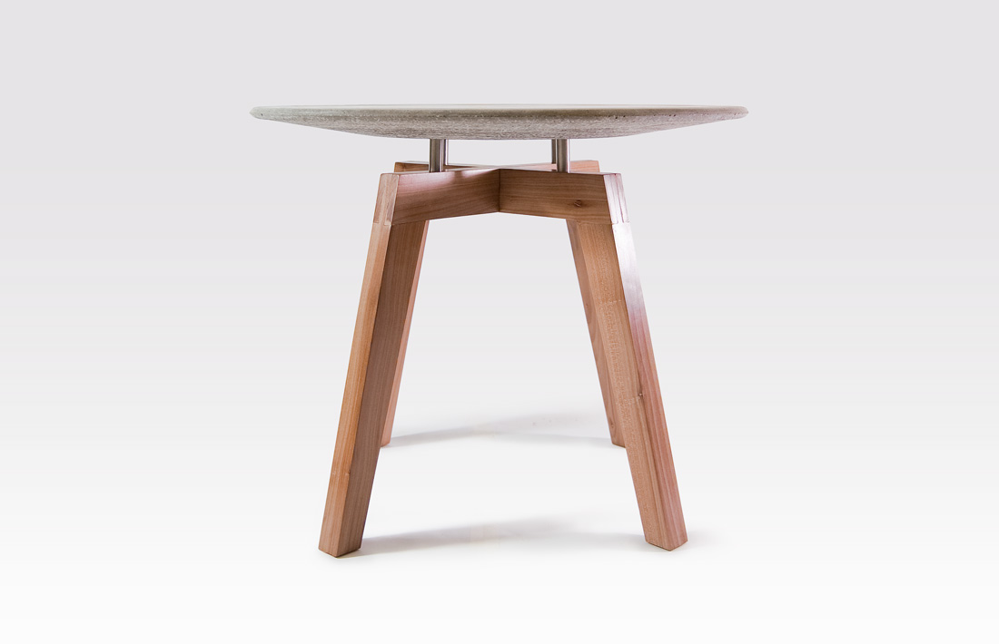 Armando side table concrete wood tavolino legno cemento pastina italian goodies collection