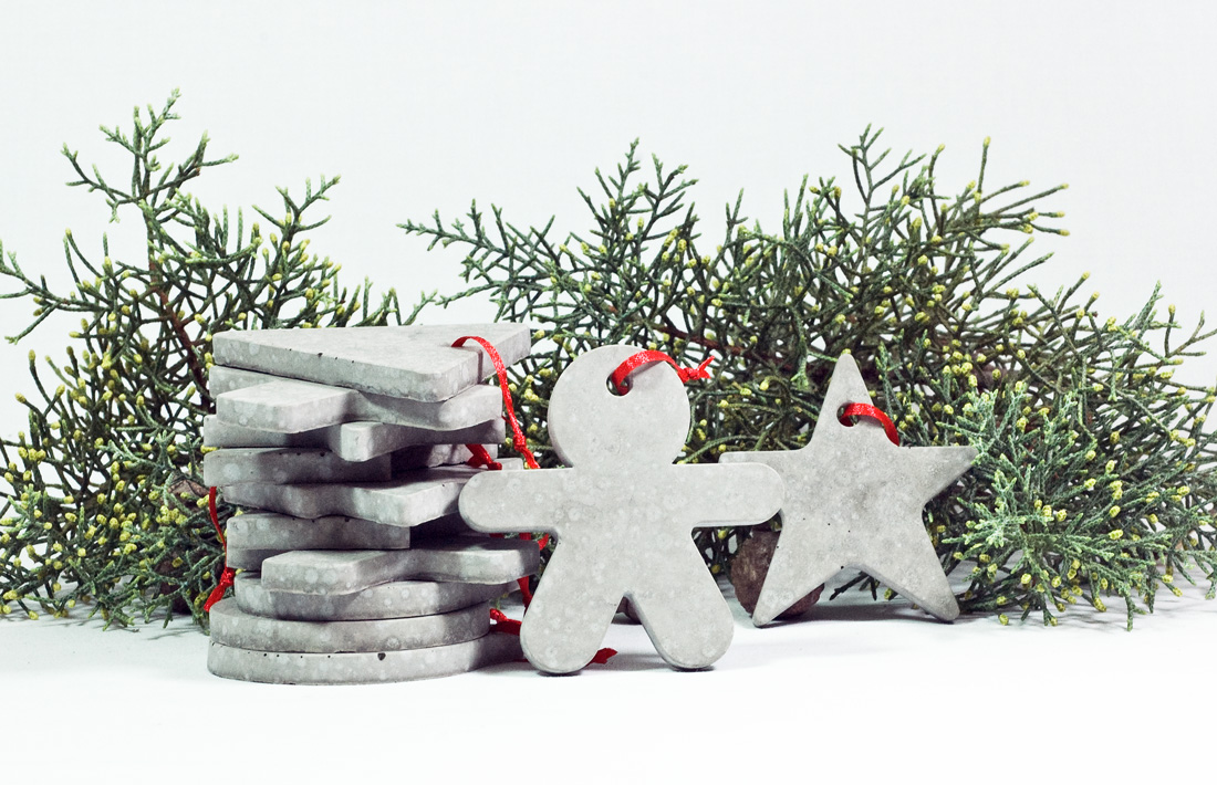babbo concrete decorations christmas cemento decorazioni natalizie pastina italian goodies collection