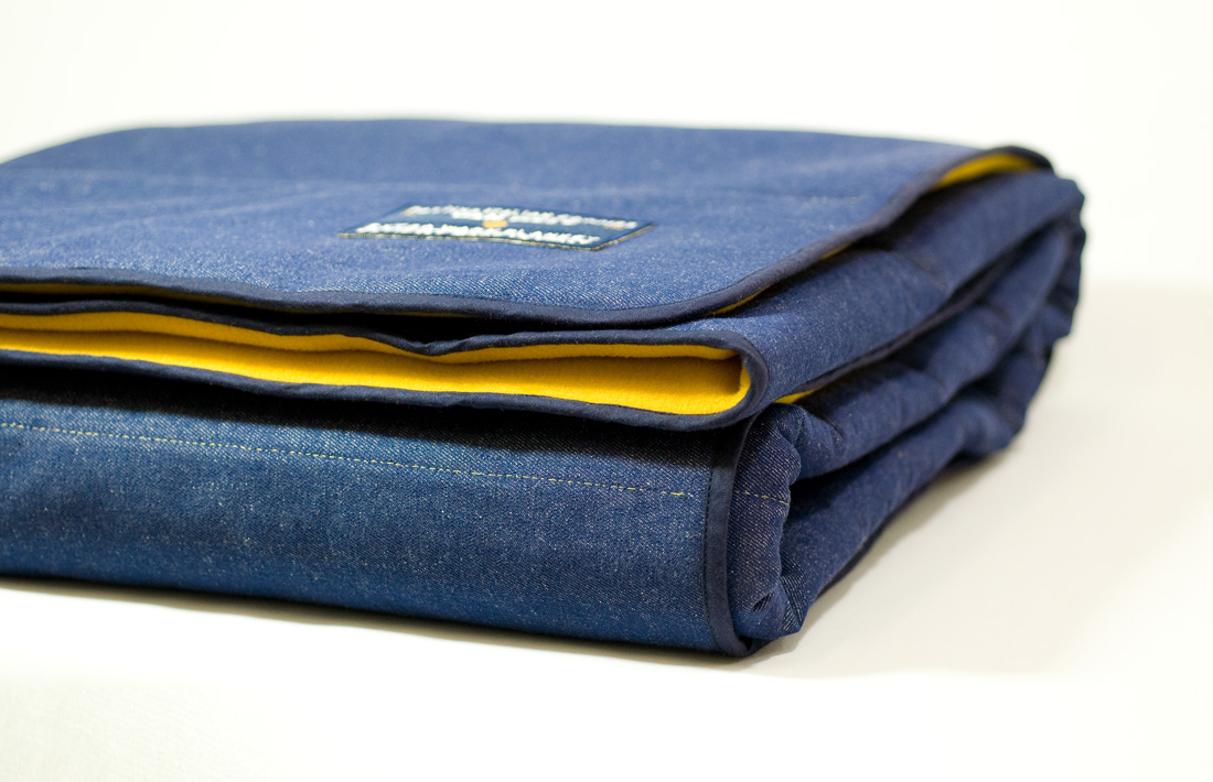 Van Pelt quilted blanket coperta jeans fleece pastina italian goodies collection