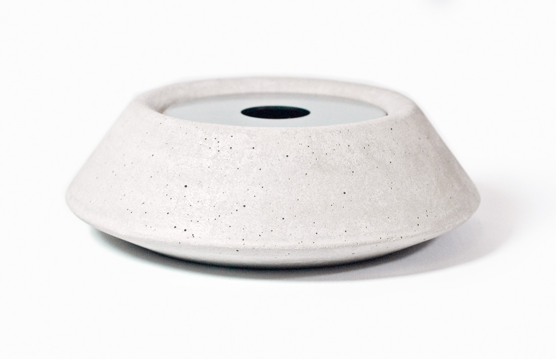 victor posacenere ashtray concrete cemento acciaio sigaro pastina italian goodies collection