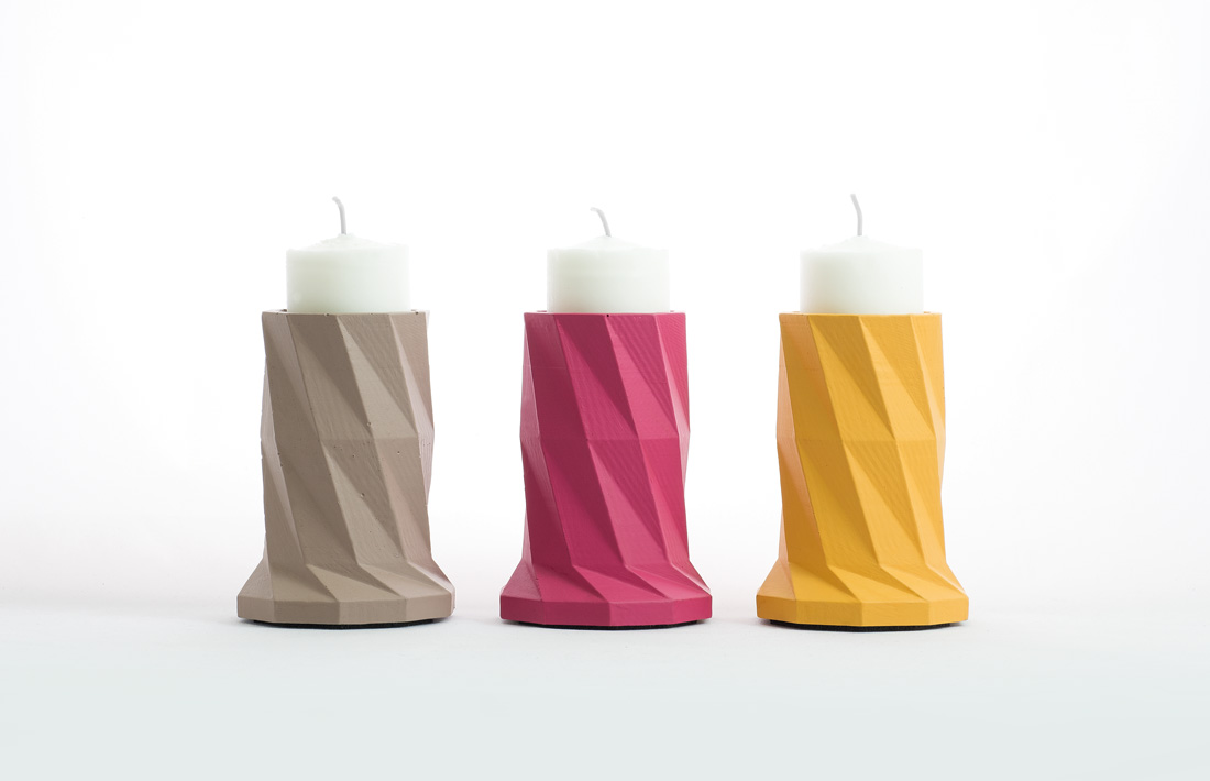 pauly candle holder concrete pantone colors pastina italian goodies collection