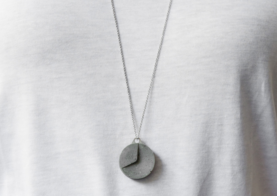 Solid Collection pendants concrete pendente cemento studio pastina per Colla Fine Concrete Jewelry