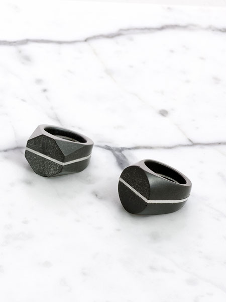 Solid rings concrete jewelry gioielli anelli in cemento studio Pastina